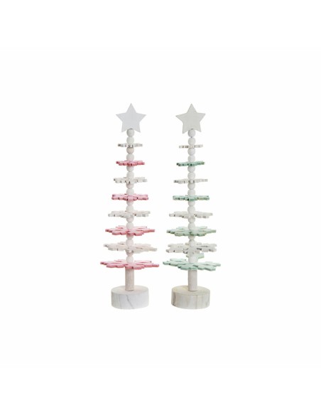 Sapin de Noël DKD Home Decor Bois MDF (2 pcs) (11 x 11 x 41 cm)