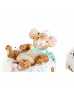 Figurine Décorative DKD Home Decor Résine Souris (2 pcs) (11.5 x 11 x 8 cm) 2
