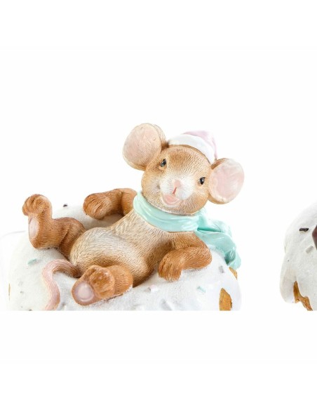 Figurine Décorative DKD Home Decor Résine Souris (2 pcs) (11.5 x 11 x 8 cm)
