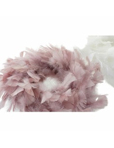Couronne de Noël DKD Home Decor Mousse Plume (40 x 40 x 6 cm) (2 pcs) 2
