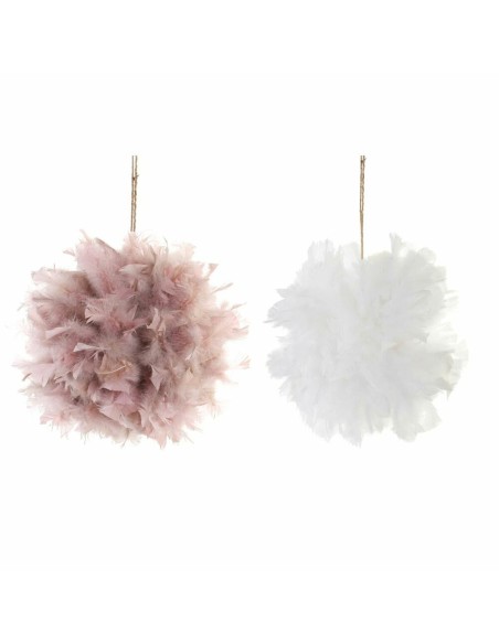Décorations de Noël DKD Home Decor Mousse Plume (40 x 40 x 40 cm) (2 pcs)