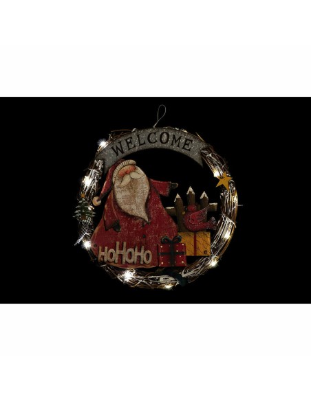 Décorations de Noël DKD Home Decor Bois Corde Père Noël (2 pcs) (31 x 4 x 30 cm)