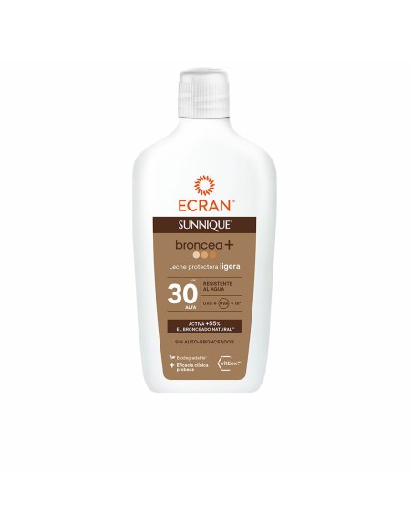 Lait solaire Ecran Sunnique Broncea+ Spf 30 370 ml Léger
