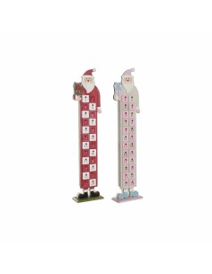Calendrier de l’Avent DKD Home Decor Bois Père Noël (2 pcs) (14 x 7 x 64 cm)