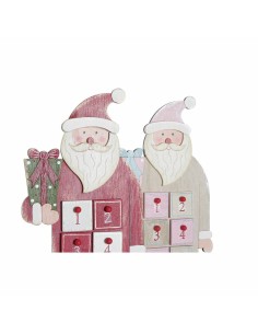 Calendrier de l’Avent DKD Home Decor Bois Père Noël (2 pcs) (14 x 7 x 64 cm) 2