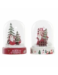 Décorations de Noël DKD Home Decor Résine Verre Père Noël (2 pcs) (9 x 9 x 11 cm)