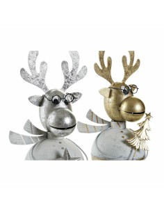 Décorations de Noël DKD Home Decor Métal Renne (14 x 13 x 27 cm) (2 pcs) 2