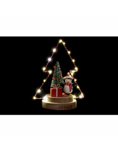 Décorations de Noël DKD Home Decor Arbre Métal Bois (17 x 11 x 21 cm) (3 pcs) 2