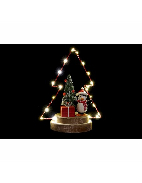 Décorations de Noël DKD Home Decor Arbre Métal Bois (17 x 11 x 21 cm) (3 pcs)