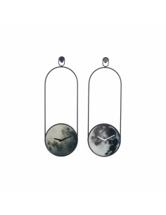 Horloge Murale DKD Home Decor Verre Gris Fer (20 x 4.5 x 60 cm) (2 pcs)