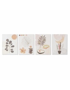 Cadre DKD Home Decor S3018141 Fleurs (30 x 1,8 x 40 cm) (4 Unités)