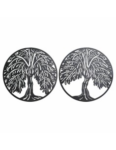 Décoration murale DKD Home Decor Arbre Métal (2 pcs) (40 x 1 x 40 cm)
