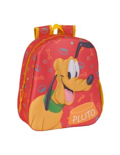 Sac à dos enfant 3D Clásicos Disney Pluto Orange 27 x 33 x 10 cm