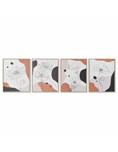 Cadre DKD Home Decor S3018016 Abstrait (40 x 2,5 x 50 cm) (4 Unités)