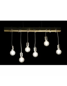 Suspension DKD Home Decor Noir Métal Bois Blanc 220 V 50 W (100 x 7 x 160 cm) (2 pcs) 2