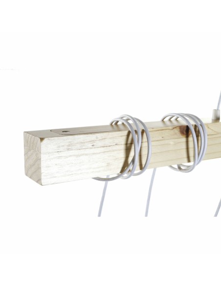Suspension DKD Home Decor Noir Métal Bois Blanc 220 V 50 W (100 x 7 x 160 cm) (2 pcs)