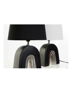 Lampe de bureau DKD Home Decor Céramique Noir Polyester (20 x 20 x 31 cm) (2 pcs) 2