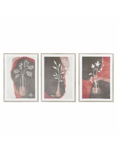 Cadre DKD Home Decor Fleurs (50 x 3 x 70 cm)