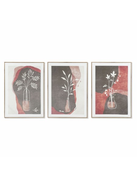 Cadre DKD Home Decor Fleurs (50 x 3 x 70 cm)