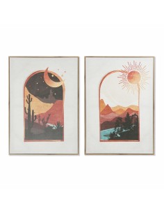 Cadre DKD Home Decor Fenêtres Moderne (2 Unités) (50 x 3 x 70 cm)