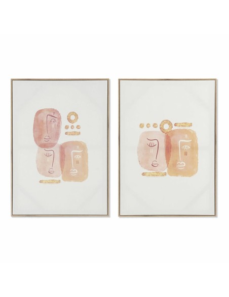Cadre DKD Home Decor Abstrait (2 Unités) (50 x 3 x 70 cm)