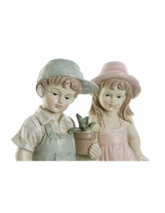 Figurine Décorative DKD Home Decor Bleu Rose Résine Enfant (18 x 15 x 41 cm) (2 pcs) 2