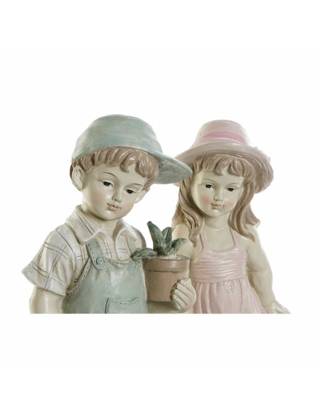 Figurine Décorative DKD Home Decor Bleu Rose Résine Enfant (18 x 15 x 41 cm) (2 pcs)