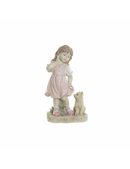 Figurine Décorative DKD Home Decor Bleu Rose Résine Enfant (26.5 x 16.5 x 44.5 cm) (2 pcs)