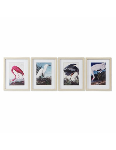 Cadre DKD Home Decor Oiseau Oriental (35 x 2 x 45 cm) (4 Unités)