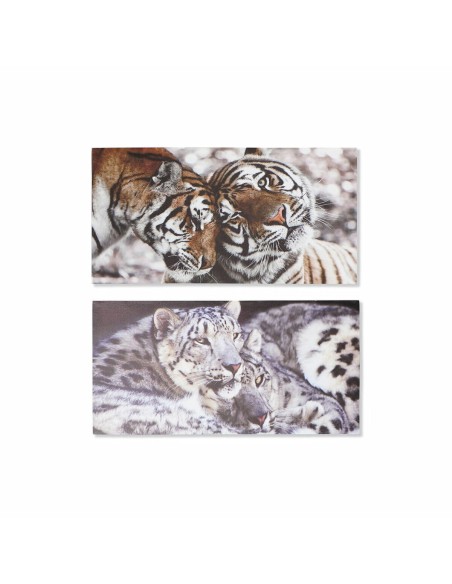 Cadre DKD Home Decor Tigre Colonial (80 x 1,8 x 40 cm) (2 Unités)