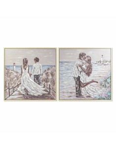 Cadre DKD Home Decor Plage (100 x 4 x 100 cm) (2 Unités)