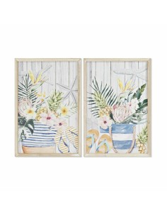 Cadre DKD Home Decor Été méditerranéen (40 x 1,8 x 60 cm) (2 Unités)