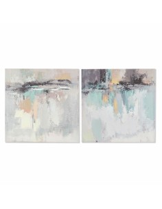 Cadre DKD Home Decor Abstrait Moderne (60 x 2,5 x 60 cm) (2 Unités)