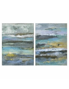 Cadre DKD Home Decor Abstrait Moderne (60 x 2,5 x 80 cm) (2 Unités)