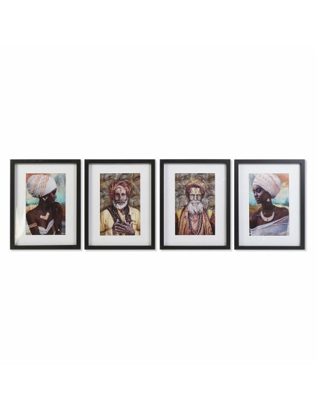 Cadre DKD Home Decor Colonial Ethnique (35 x 2,5 x 45 cm) (4 Unités)