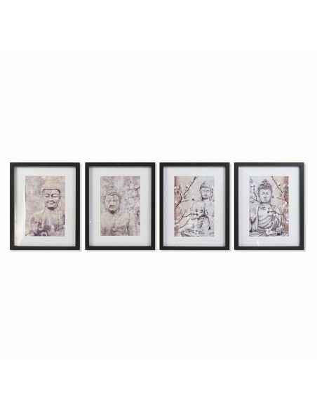 Cadre DKD Home Decor Buda Oriental (35 x 2,5 x 45 cm) (35 x 2 x 45 cm) (4 Unités)