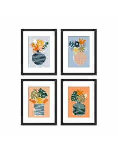 Cadre DKD Home Decor Vase (35 x 2,5 x 45 cm) (35 x 2 x 45 cm) (4 Unités)