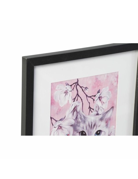 Cadre DKD Home Decor Chats (35 x 2,5 x 45 cm) (35 x 2 x 45 cm) (4 Unités)