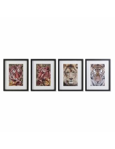 Cadre DKD Home Decor Colonial Jungle (35 x 2,5 x 45 cm) (35 x 2 x 45 cm) (4 Unités)