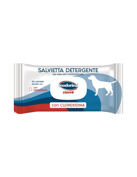 Lingettes humides pour animaux domestiques Inodorina Clorex