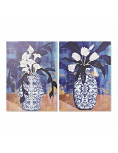 Cadre DKD Home Decor Vase Oriental (50 x 1,8 x 70 cm) (2 Unités)