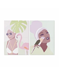 Cadre DKD Home Decor Tropical (50 x 1,8 x 70 cm) (2 Unités)