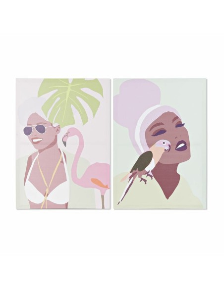 Cadre DKD Home Decor Tropical (50 x 1,8 x 70 cm) (2 Unités)