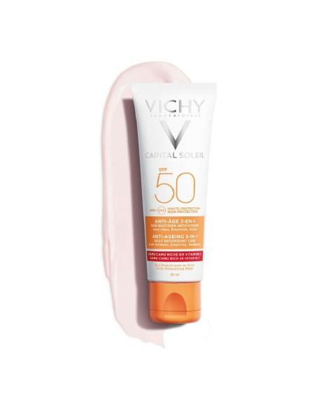 Écran solaire visage Vichy VCH00115 Spf 50 50 ml 3-en-1 Anti-âge