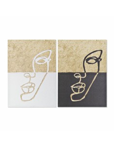 Cadre DKD Home Decor Visage Moderne (50 x 1,8 x 70 cm) (2 Unités)