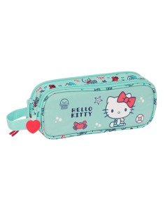 Trousse Fourre-Tout Double Hello Kitty Sea lovers Turquoise 21 x 8 x 6 cm