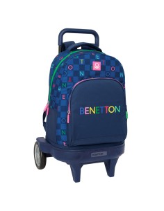 Cartable Benetton Damero Blue marine 33 x 45 x 22 cm