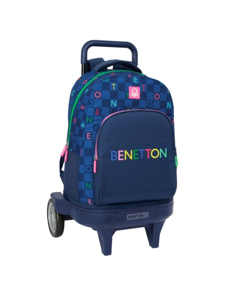 Cartable Benetton Damero Blue marine 33 x 45 x 22 cm