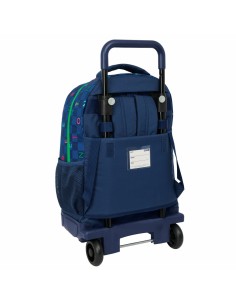 Cartable à roulettes Benetton Damero Blue marine 33 x 45 x 22 cm 2