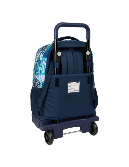 Cartable à roulettes El Niño Kook Blue marine 33 x 45 x 22 cm